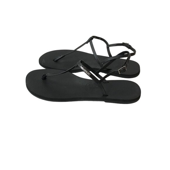 Havaianas You Rio Flip Flop Black Sandal Size 11 - Picture 5 of 7